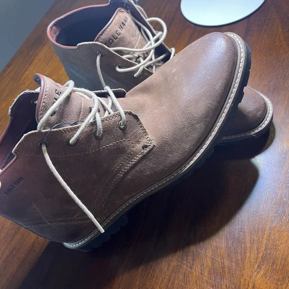 Cole Haan Tan Brown Suede Chukka Boots - Picture 4 of 7